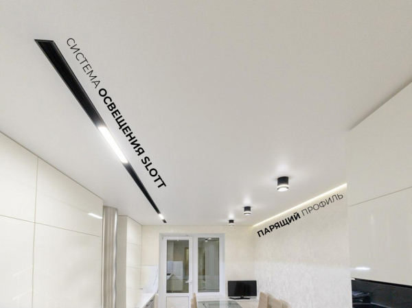 Натяжные потолки на кухню